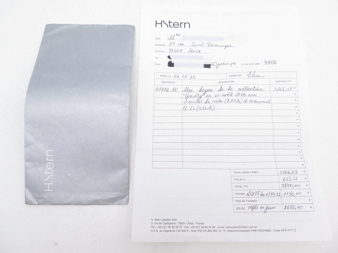 Bague 55 bague H. STERN gravity 21a1q.50 t55 cristal diamant or jaune 18k 58 Facettes 272960