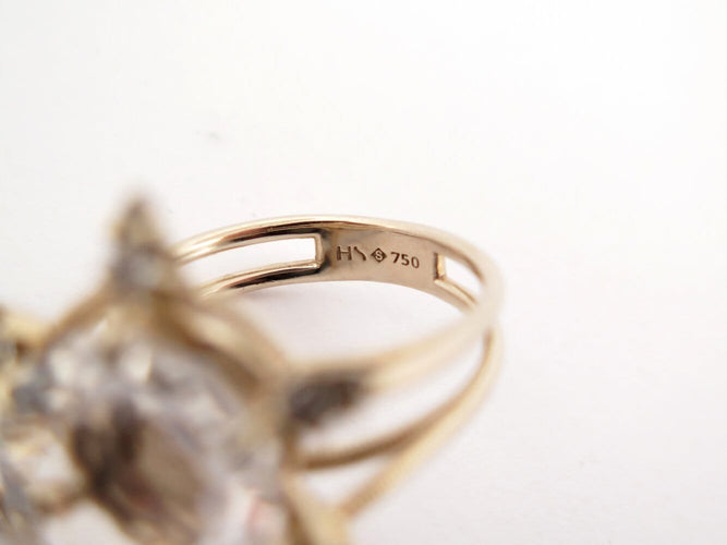 Bague 55 bague H. STERN gravity 21a1q.50 t55 cristal diamant or jaune 18k 58 Facettes 272960