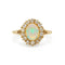 Bague Bague ovale opale 0,70 ct et diamants en or jaune 18 ct 58 Facettes VI-0001