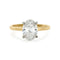 Bague Signature - Bague solitaire en or jaune 18 ct et platine avec diamant 1,20 ct 58 Facettes EW-0012