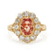 Bague Reimagined - Bague cluster topaze impériale 1,93 ct et diamants en or jaune 18 ct 58 Facettes EW-0022