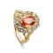 Bague Reimagined - Bague cluster topaze impériale 1,93 ct et diamants en or jaune 18 ct 58 Facettes EW-0022