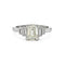 Bague 52 Bague de fiançailles en platine avec diamant taille émeraude 1,40 ct 58 Facettes VI-0017