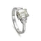 Bague 52 Bague de fiançailles en platine avec diamant taille émeraude 1,40 ct 58 Facettes VI-0017