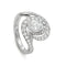 Bague 49 Bague halo en platine avec diamants taille ovale 1,77 ct 58 Facettes VI-0016