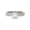 Bague 50 Bague de fiançailles en or blanc 18 ct avec diamants 0,65 ct 58 Facettes VI-0013