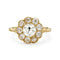 Bague 57.5 Bague cluster victorienne en or jaune 18 ct et diamants taille ancienne 2,45 ct 58 Facettes VI-0009