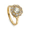 Bague 57.5 Bague cluster victorienne en or jaune 18 ct et diamants taille ancienne 2,45 ct 58 Facettes VI-0009