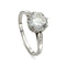 Bague 57.5 Bague solitaire édouardienne en platine et diamants taille ancienne 2,70 ct 58 Facettes VI-0011