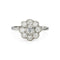 Bague 54 Bague cluster en platine avec diamants (env. 1,00 ct) 58 Facettes VI-0032