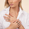 Bague 54 Bague cluster en platine avec diamants (env. 1,00 ct) 58 Facettes VI-0032