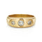 Bague 54.5 Bague gypsy victorienne trois pierres en or jaune 18 ct et diamants 58 Facettes VI-0022