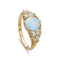 Bague Victorian - Bague opale et diamants taille ancienne en or jaune 18 ct 58 Facettes VI-0002