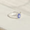 Bague 57 Bague en or blanc 14 carats avec tanzanite ovale 1,0 ct 58 Facettes 3230-1