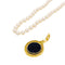 Collier Collier or jaune, perles de culture, camée onyx. 58 Facettes 34595