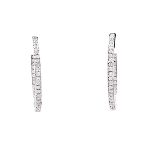 Boucles d'oreilles Boucles d'oreilles Cartier, or blanc et diamants. 58 Facettes 35375