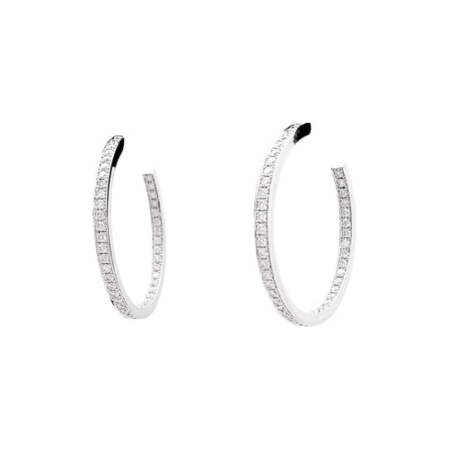 Boucles d'oreilles Boucles d'oreilles Cartier, or blanc et diamants. 58 Facettes 35375