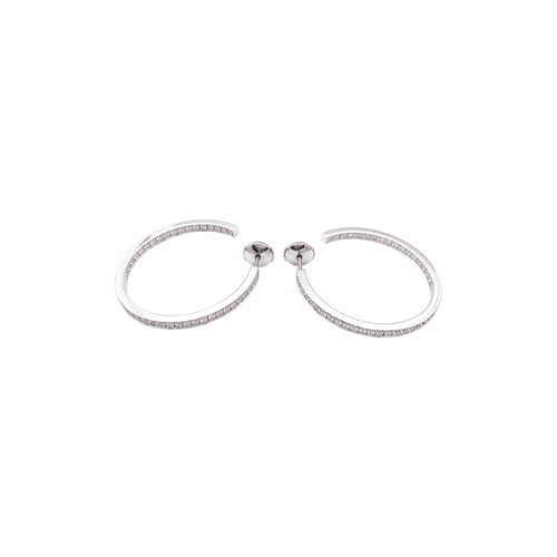 Boucles d'oreilles Boucles d'oreilles Cartier, or blanc et diamants. 58 Facettes 35375