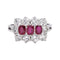 Bague 55 Bague Or blanc Rubis, Diamant 58 Facettes 4932882CN