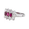 Bague 55 Bague Or blanc Rubis, Diamant 58 Facettes 4932882CN