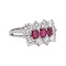 Bague 55 Bague Or blanc Rubis, Diamant 58 Facettes 4932882CN