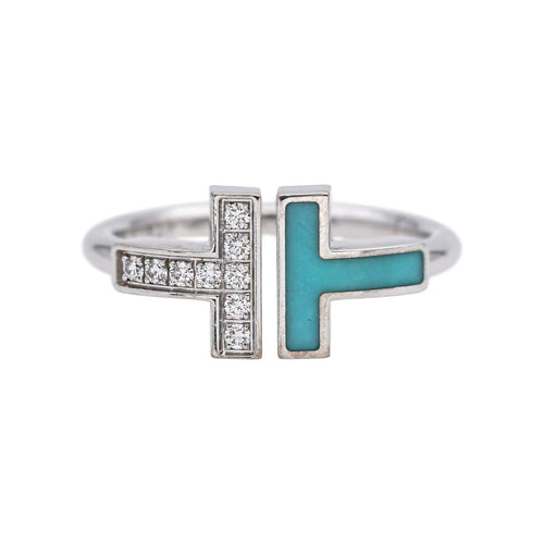 Bague 50 Tiffany & Co Bague T Or blanc Diamant 58 Facettes 5006196RV