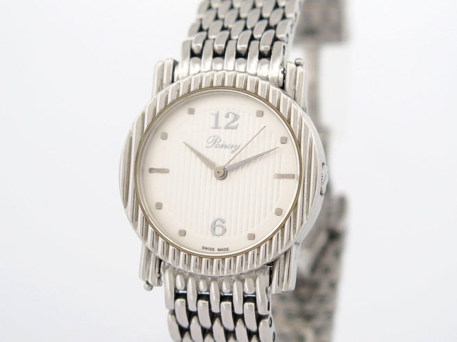 Montre montre POIRAY ma seconde 316l 29mm acier palladie quartz  lady 58 Facettes 272979