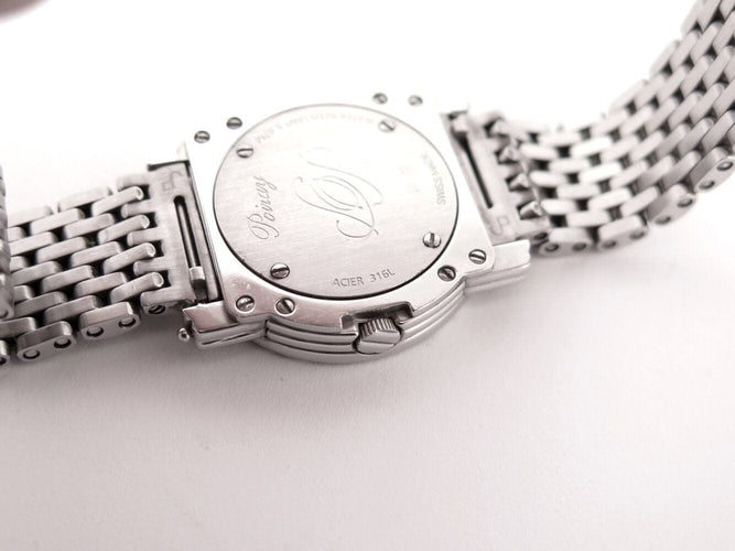 Montre montre POIRAY ma seconde 316l 29mm acier palladie quartz  lady 58 Facettes 272979