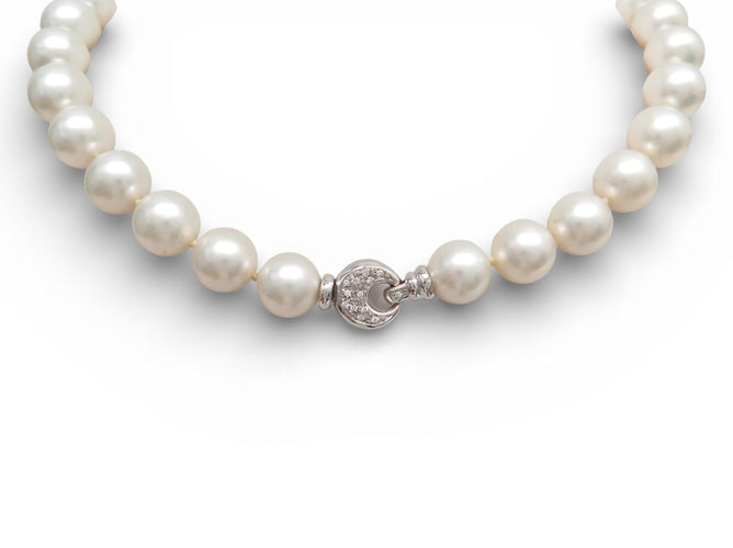 Collier collier de 29 perles des mers du sud & or gris 18k pls 58 Facettes 273028