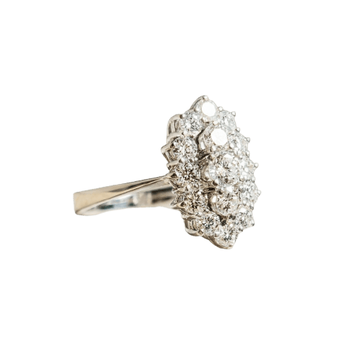 Bague 57 Bague vintage en or 585 sertie de 15 diamants 58 Facettes 2832