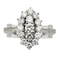 Bague 57 Bague en or blanc 14 carats avec diamants 58 Facettes 2832