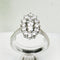 Bague 57 Bague en or blanc 14 carats avec diamants 58 Facettes 2832