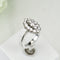 Bague 57 Bague en or blanc 14 carats avec diamants 58 Facettes 2832