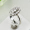 Bague 57 Bague en or blanc 14 carats avec diamants 58 Facettes 2832