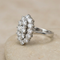 Bague 57 Bague en or blanc 14 carats avec diamants 58 Facettes 2832