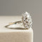 Bague 57 Bague en or blanc 14 carats avec diamants 58 Facettes 2832