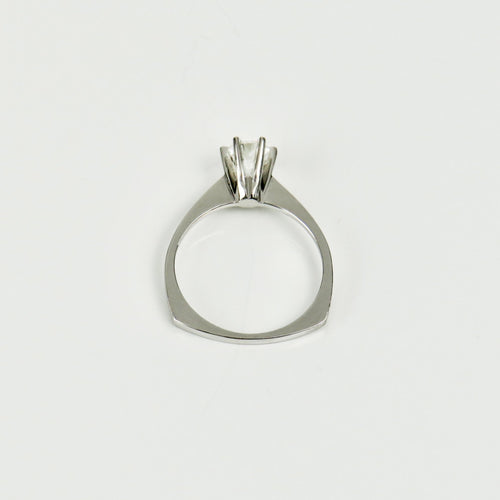 Bague 54 Bague solitaire en or blanc 750 avec diamant 0,50 ct 58 Facettes 2917