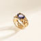 Bague 52 Bague cocktail - 18 ct or jaune, blanc et rose avec tanzanite et diamants 58 Facettes 2404