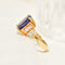 Bague 52 Bague cocktail vintage en or jaune 18K avec tanzanite et diamants 58 Facettes 2399