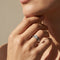 Bague 52 Solitaire - Bague solitaire en or blanc 18 carats et diamant 58 Facettes 2343