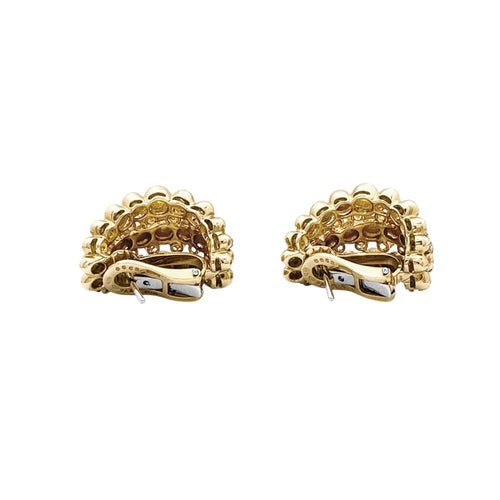 Boucles d'oreilles Boucles d'oreilles Boucheron, "Grain de raisin" en or jaune et diamants. 58 Facettes 35367