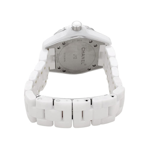Montre Montre Chanel, "J12", céramique blanche et diamants. 58 Facettes 35396