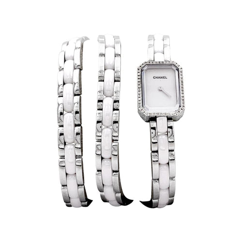 Montre Montre Chanel, "Première", céramique blanche et diamants. 58 Facettes 35397
