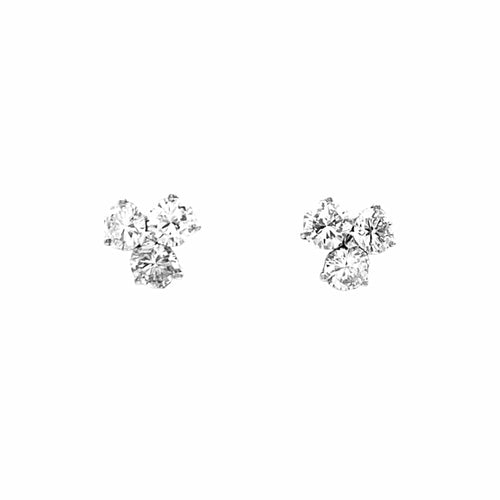 Boucles d'oreilles Boucles d'oreilles, platine et diamants. 58 Facettes 35346