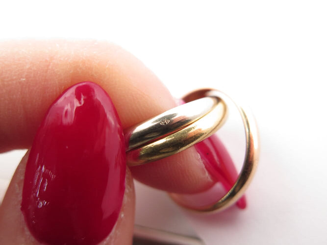 Pendentif bague CARTIER trinity pm 3 ors 18k t45 pendentif collier cordon y 58 Facettes 273069