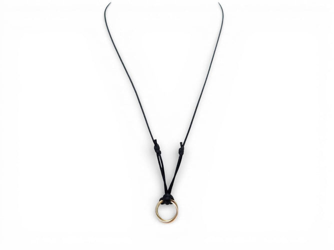 Pendentif bague CARTIER trinity pm 3 ors 18k t45 pendentif collier cordon y 58 Facettes 273069