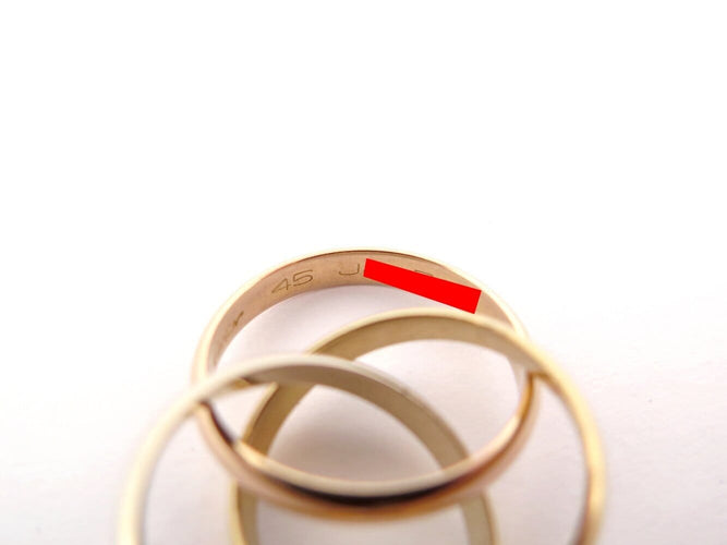 Pendentif bague CARTIER trinity pm 3 ors 18k t45 pendentif collier cordon y 58 Facettes 273069