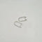 Boucles d'oreilles Créoles en or blanc 18 carats serties de diamants naturels 58 Facettes