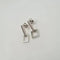 Boucles d'oreilles Boucles d'oreilles carrées en or blanc 18k serties de diamants 58 Facettes