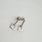 Boucles d'oreilles Boucles d'oreilles carrées en or blanc 18k serties de diamants 58 Facettes